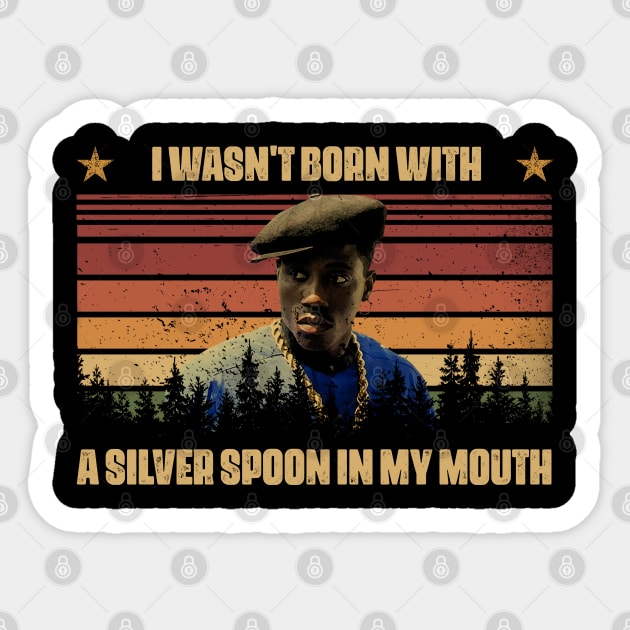 Retro A Silver Spoon In My Mouth Sticker by Black Demon Bear